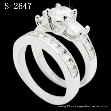 Anillo de diamantes de cristal de plata de moda 925 de venta caliente (S-2647. JPG)